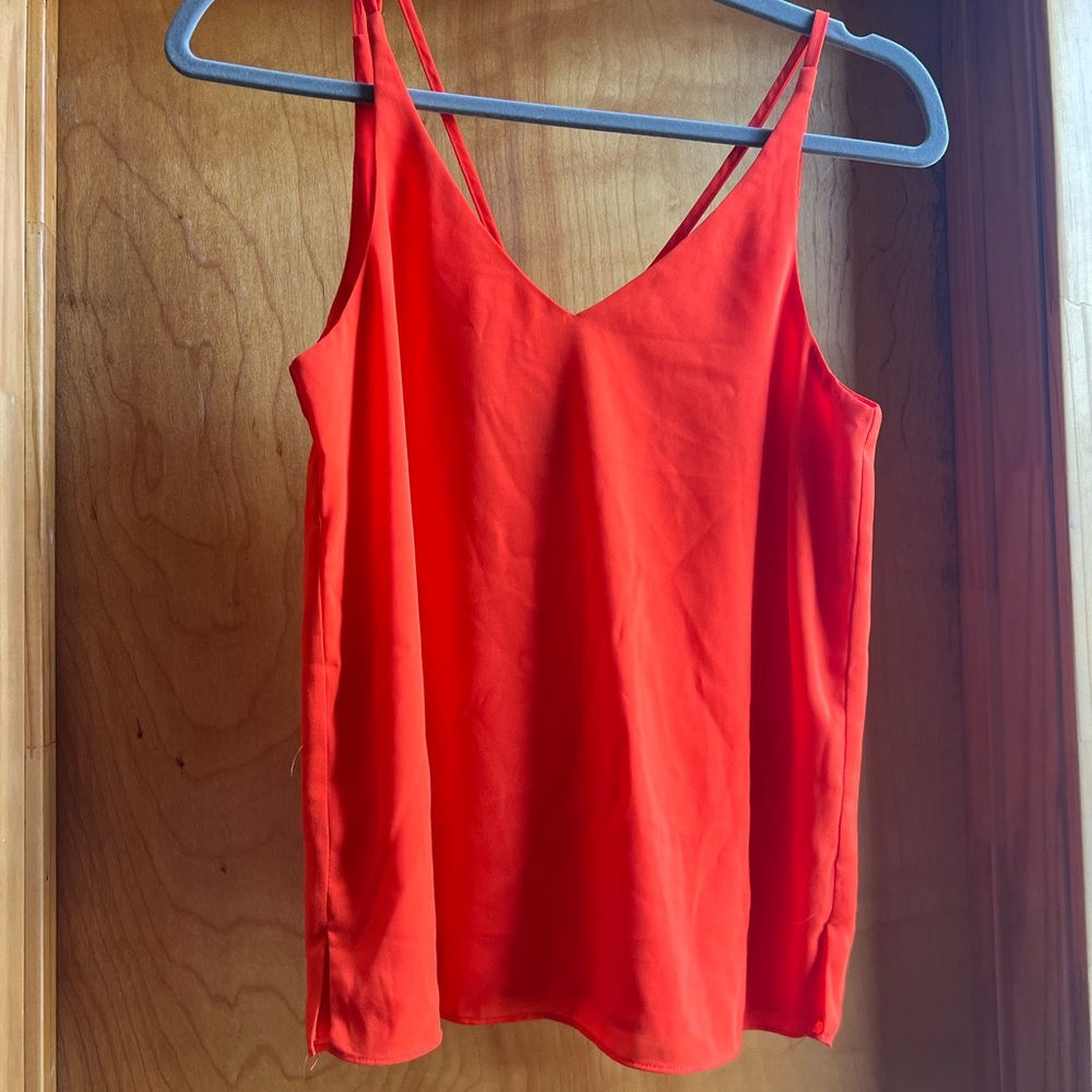 Topshop Vibrant Orange Tank Top